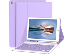 Capa Com Teclado Para Tablet Lurelia, Compatível Com I Pad Air 6 De 11" (2024, Azul, Teclado Bluetooth, Rato 2.4g