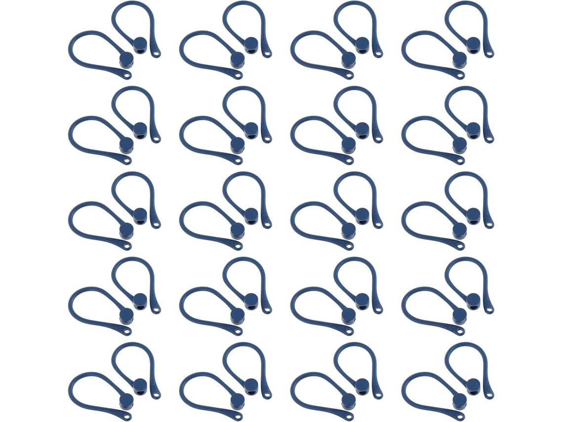 Ganchos De Orelha Anti-perda Para Fones De Ouvido Sem Fio, 20 Pares, Plástico Macio Azul, Aderência Antiderrapante