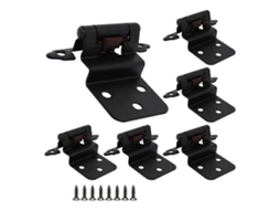 Dobradiças Para Armário, Pacote Com 8 Unidades, 3/8 Polegadas, Embutidas, Pretas, Para Portas De Armário Com Montagem Frontal Plana