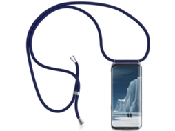 Capa Samsung Galaxy S9 HONGWE. Com corda Transparente/Azul