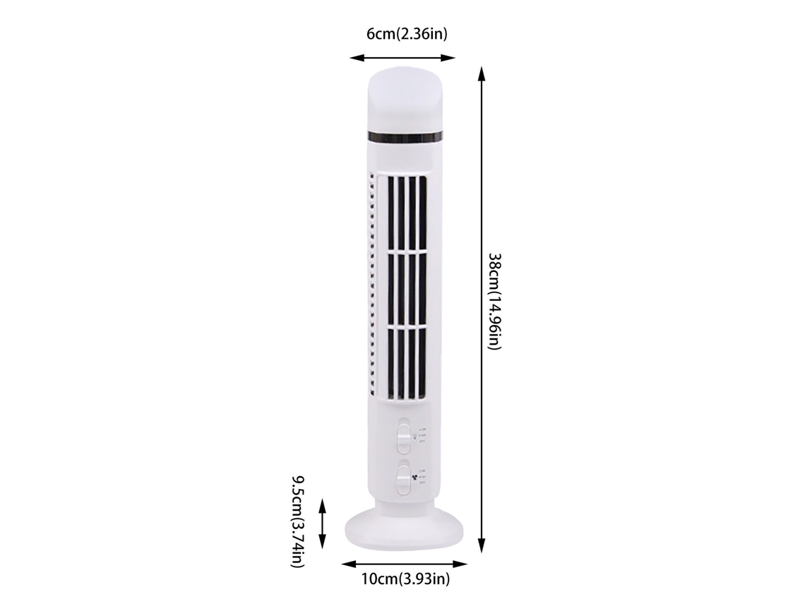 Ventilador USB sem pás - Branco 40x11x11cm