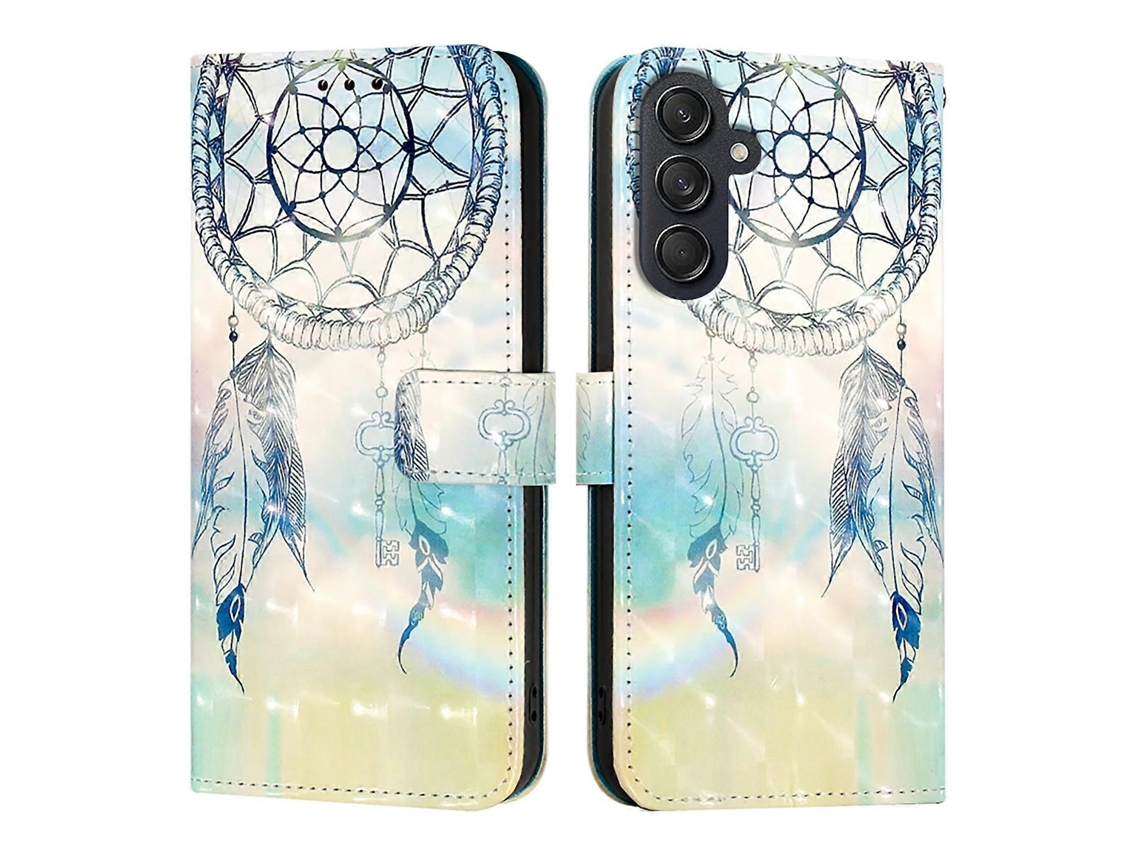 Capa De Couro Com Pintura 3d Horizontal Para Samsung Galaxy M55