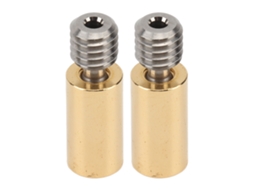 2pcs Heatbreak Bimetal Tubo De Alimentação Cilindro Térmico Titânio Latão Acessórios Impressora 3d