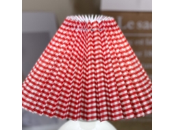 Rebe-lâmpada De Mesa Anti-glare E27 Tela Para Dormitório Lar Escritório Toldo Vermelho Quadriculado