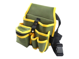 Bolsa De Cintura Multifuncional Para Ferramentas Com Múltiplos Bolsos Tela Oxford Organizador De Ferramentas Cor Verde E Amarela