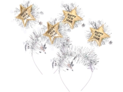 Conjunto De 2 Faixas De Cabelo Para O Ano Novo, Faixas De Cabelo Leves Com Lantejoulas Em Formato De Estrela.