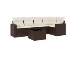 Garden Sofa Set, Garden Sofa Sets Vidaxl Marrom Rattan / Vime (n/a)