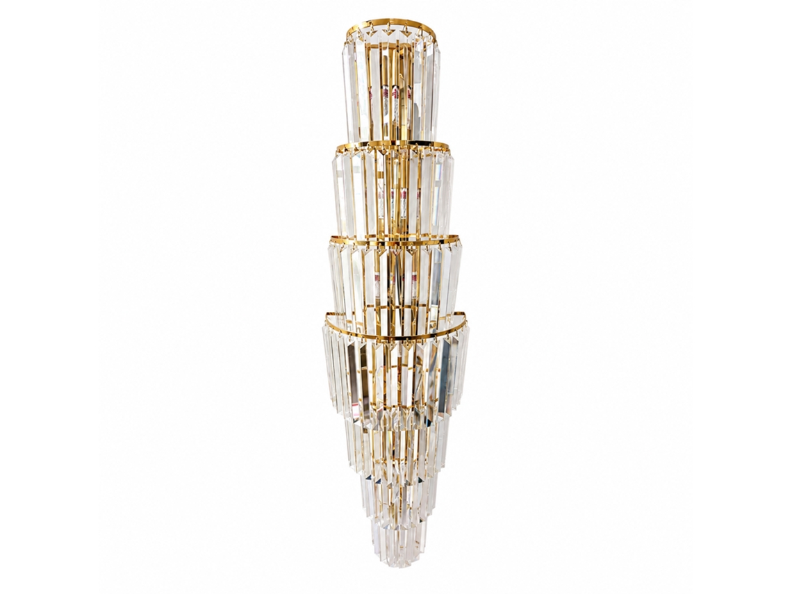 Aplique de Parede de Cristal PIBAOGU Asled 518 (dourado)