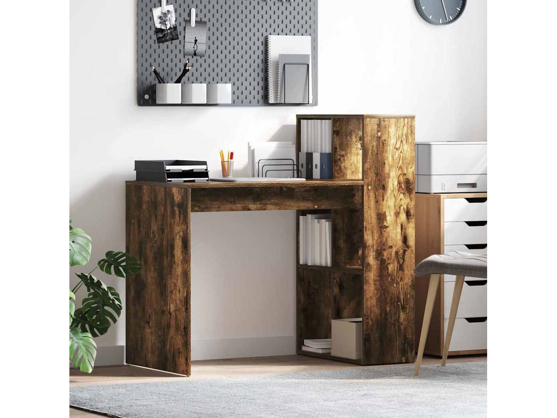 Vidaxl Mesa Carvalho Defumado Derivados De Madeira 108 X 55 X 103.5 Cm