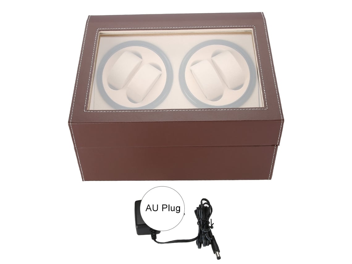 Aro De Carregamento Automático 4 Relógios Automáticos 6 Pulseiras Marrom