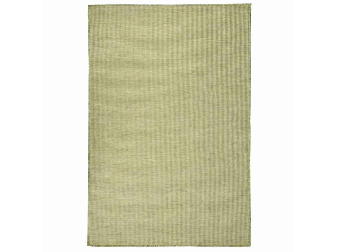 Vidaxl Tapete De Tecido Plano Para Exterior 120x170 Cm Verde