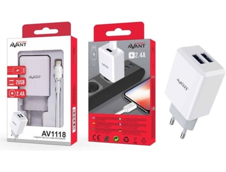Carregador AVANT CONNECT AV1118 Branco