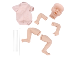 Primerox kit de Boneca Reborn 18 Polegadas Material Silicone Diy com Cabeça e Membros Macios