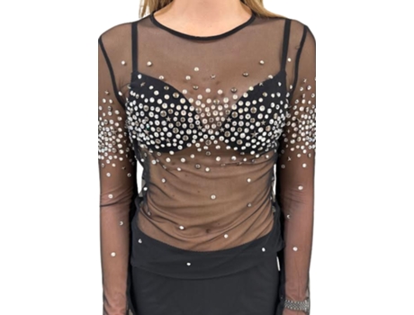 T-shirt De Mulher Erika Cavallini Hiram Poliéster Preto (s)