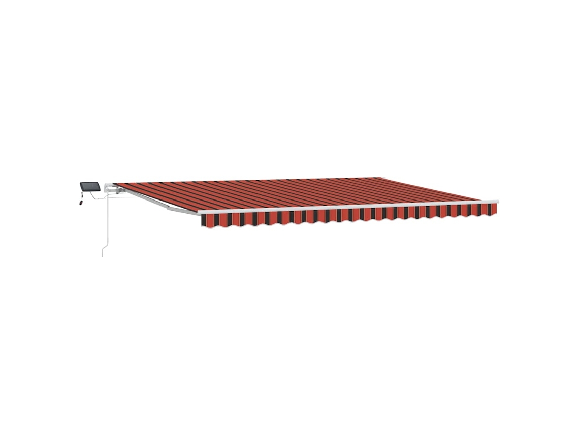 Conjunto 1 Toldo Retrátil Vidaxl Laranja Tecido (500 × 350 Cm)