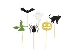 12 Unidades De Inserções De Bolo Para Decorações De Halloween