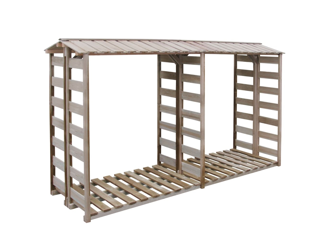 Vidaxl Abrigo Para Arrumação De Lenha 300x90x176 Cm Pinho Impregnado