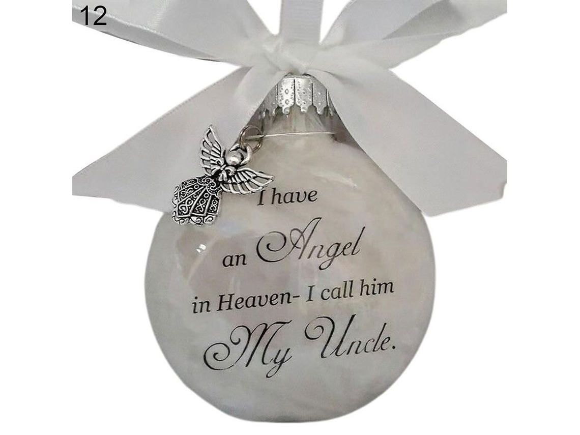 Ornamento De Memória Anjo No Céu Bola De Penas Decorativo Natal Bosaid Doce