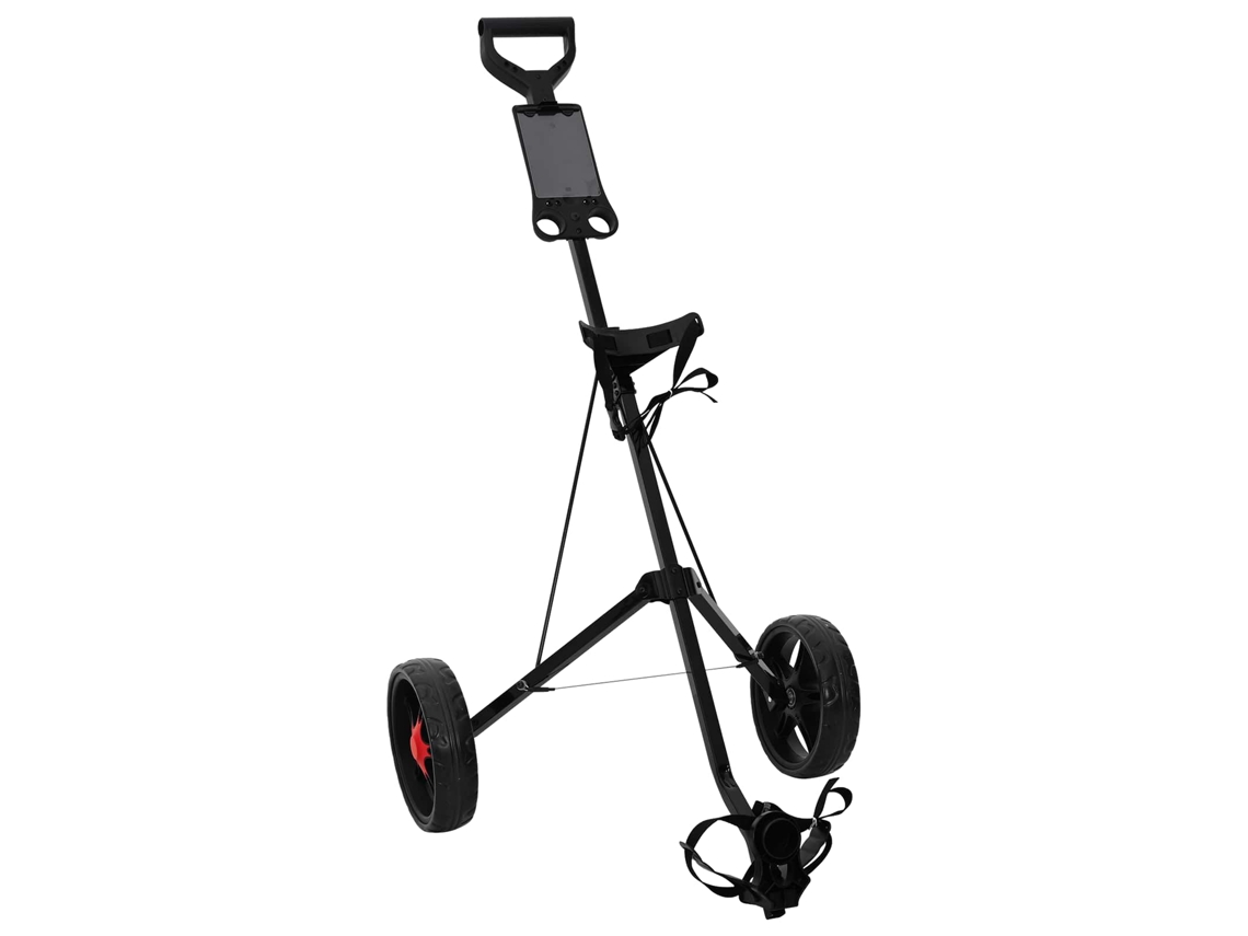 Vidaxl Carrinho De Golfe Preto Ferro Dobrável