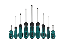 Conjunto de 9 chaves Phillips Fenda E com ferramentas de magnetização e almofada magnética.