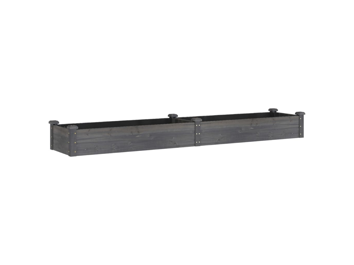 Garden Raised Bed, Garden Raised Beds Vidaxl Cinzeto Madeira (240 X 45 X 25 Cm)