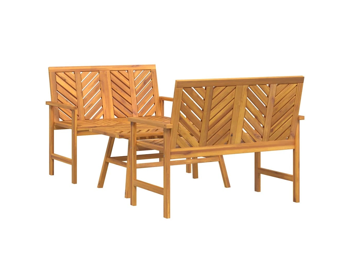 Conjunto 3 Móveis De Jardim Vidaxl Castanho Madeira De Acácia Maciça (100 X 50 X 45 Cm)
