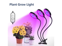 Luz De Crescimento De Plantas Usb Com Clip, Espectro Vermelho Azul, 5 Níveis De Brilho E Temporizador 4/8/12h