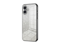 Capa Para Iphone 16 - Glitter Degradê - Acabamento Eletroplaqueado