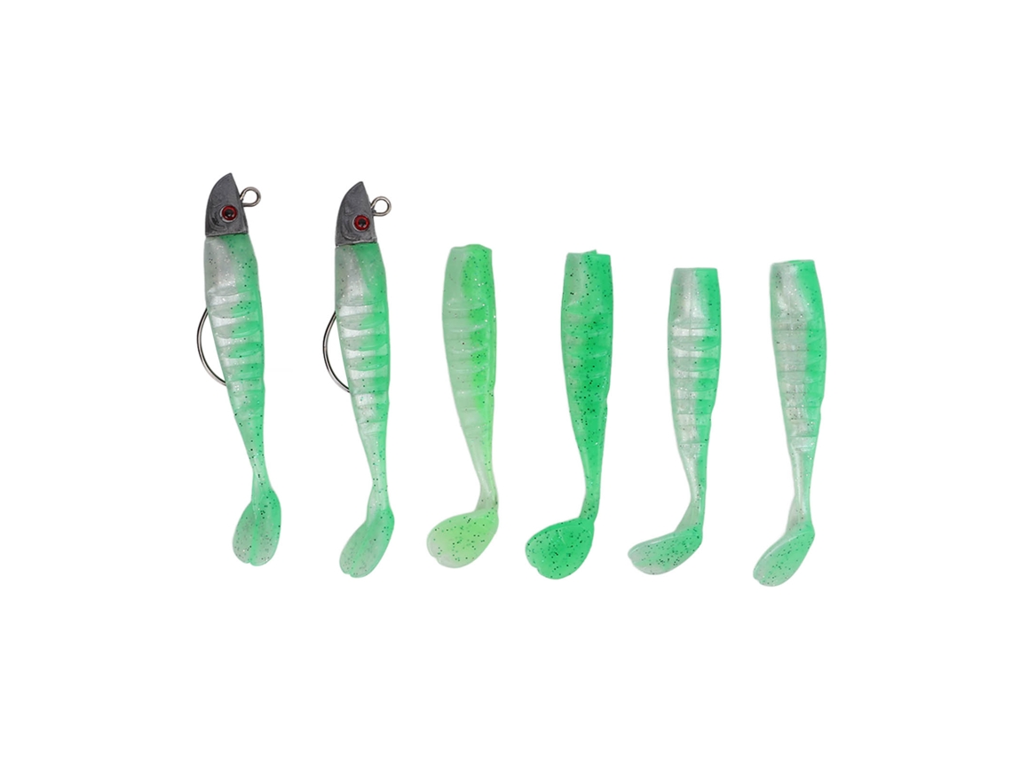 Isca de Pesca Soft Silicone Realista 3d 6 Peças