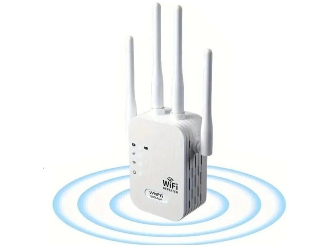 Extensor De Alcance Wifi De 1200 Mbps Aumente A Rede Doméstica Com Amplificador De Sinal Combinação De Modem Router Extensor Externo Yizhood