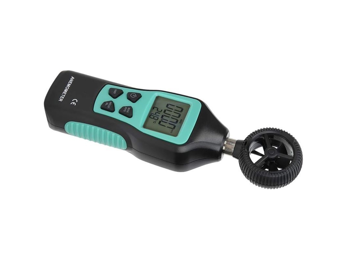 Anemômetro digital portátil Linjou 0,8-30m/s, medidor de velocidade do vento e temperatura
