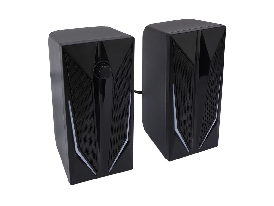 Caixa de Som Usb Pequena para Desktop EOOCOO (caixa de Som Multimídia com Luz Colorida Rgb)