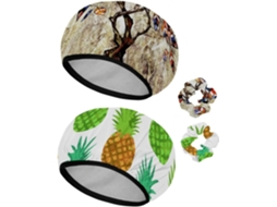 Conjunto De 2 Toucas Banho Reutilizáveis Com Elástico Para Cabelo, Touca De Banho Elástica Impermeável Para Cabelos
