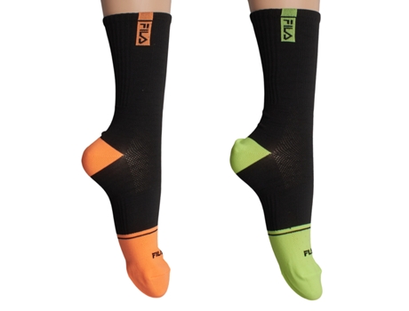 Pacote Com 2 Meias Longas De Ciclismo F2524 Para Homens E Mulheres Fila Underwear