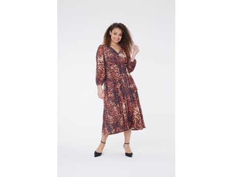 Vestido CHAPTER LONDON Bella Animal Print Dress Mulher (Tamanho: 10)