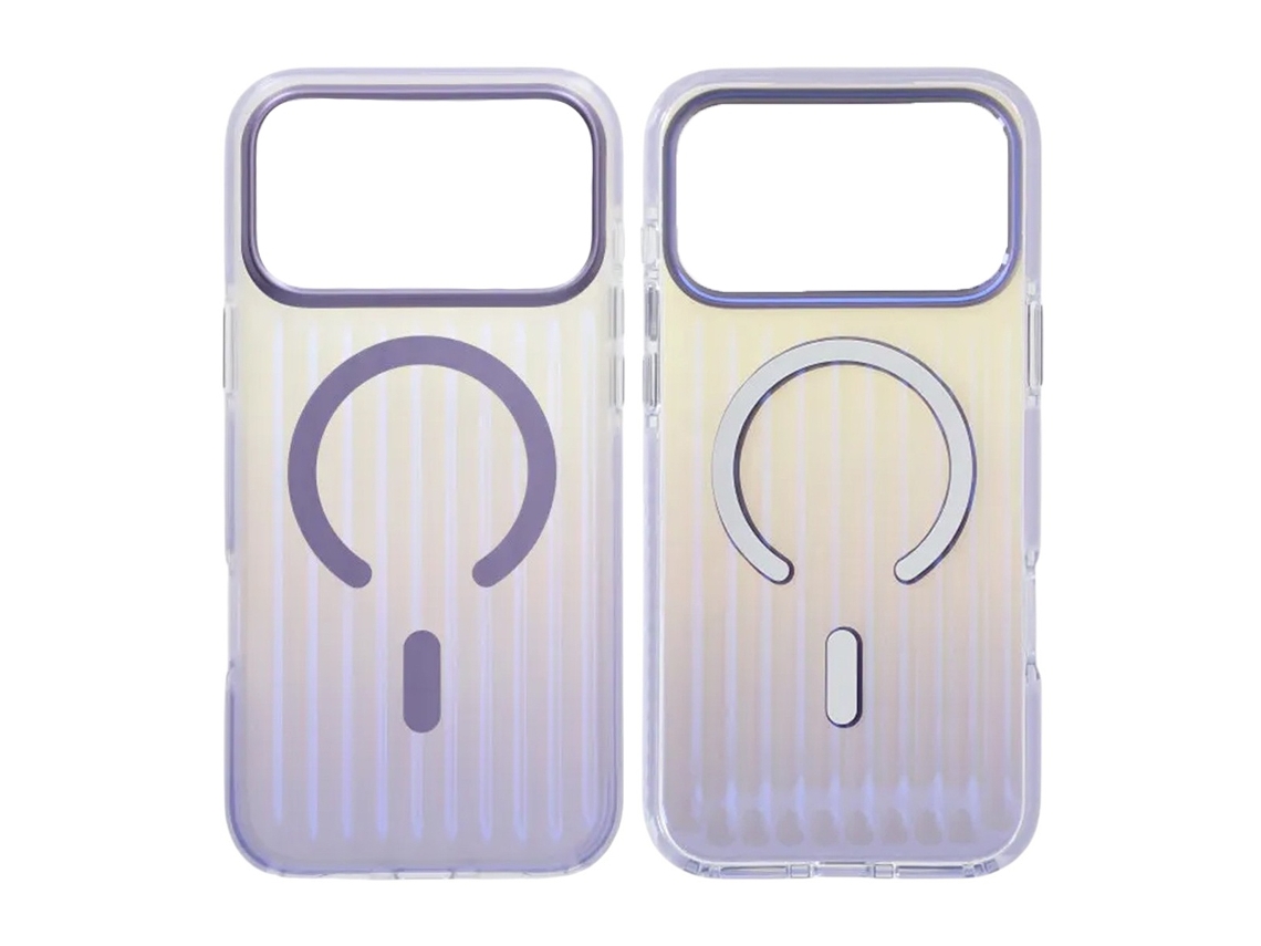 Capa Magsafe Ondulada Para Iphone 17 Pro - Roxo Claro
