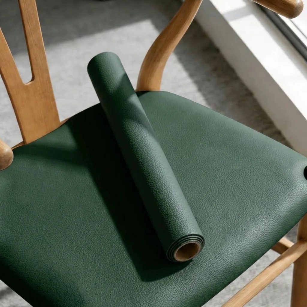 (verde-escuro, 55x400cm) Adesivo Em Pele Sintética Resistente Ao Desgaste, Impermeável E Autocolante (pode Ser Cortado)