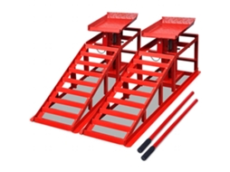 Vidaxl Rampas Para Reparação De Automóveis 2 Pcs Aço Vermelho