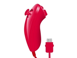 Nunchuk Para Wii/wii U, Controlo Com Analógico E 3 Eixos Czhhmart Vermelho
