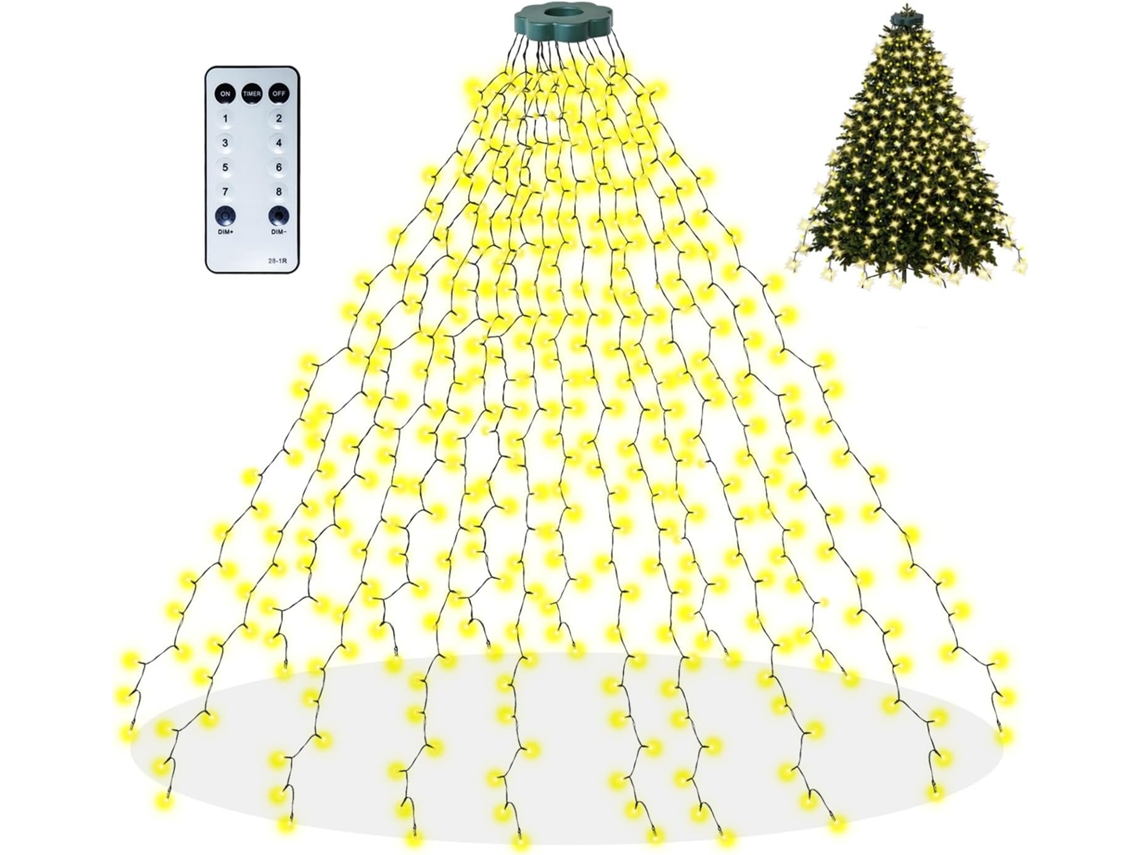 Árvore De Natal Artificial Decorativa, 280 Led, 2 M Elysve