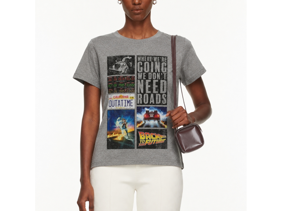 Rockinstone Back To The Future Movie Future Hits Heather Graphite Adult T-shirt Size:xl