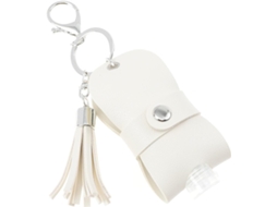 Chaveiro Portátil Couro Estojo Branco Recarregável Perfume Loção Acessório Prático Compras Esportes GOKOCO