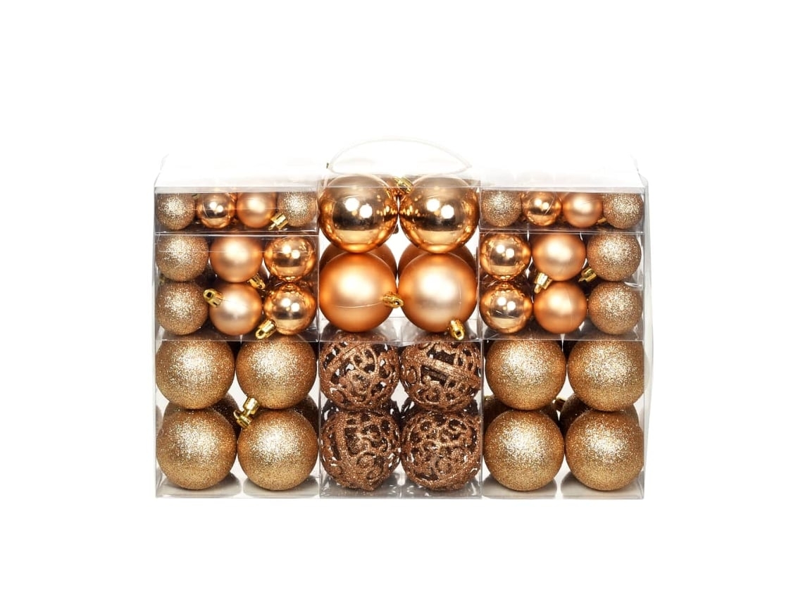 Embalagem de 100 Bolas de Natal Plástico Multicolorido, Ergonômico, Uso Diário STELASPLEN