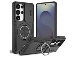 Capa Zruxe Compativel Com Samsung Galaxy S25 Ultra 5g (magsafe - Suporte Giratorio - Preta)