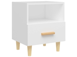 Bedside Cabinet, Bedside Cabinets Vidaxl Branco Madeira Processada (n/a)
