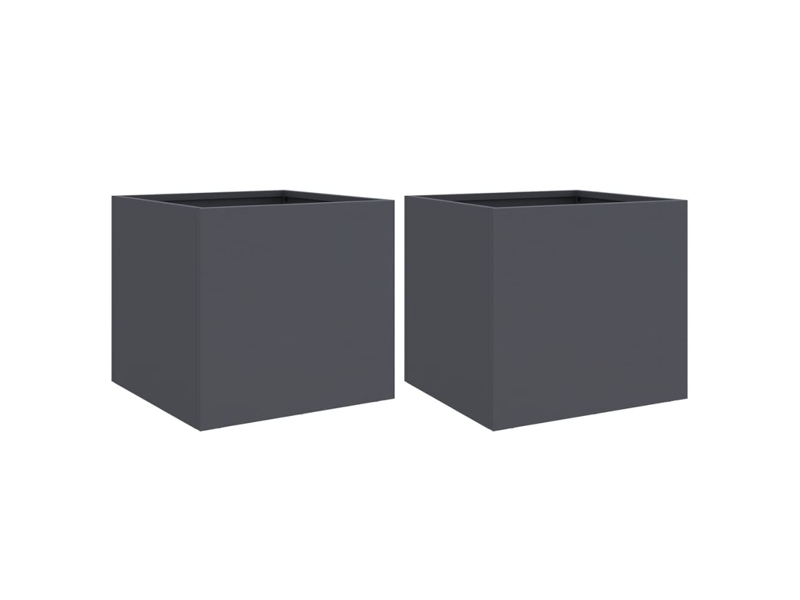 Planter, Planters Vidaxl Antracite Aço (32 X 30 X 29 Cm)
