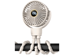 Mini Ventilador Pessoal Recarregável - Essencial Para Viagens Com Bebés - Branco