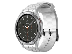 Pulseira De Silicone De Cor Sólida Com Estampa De Futebol Para Samsung Galaxy Watch 4 Classic 46mm 20mm