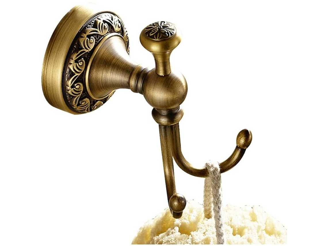 Toalheiro de latão antigo, cabideiro de parede Slowmoose Retro com porta única