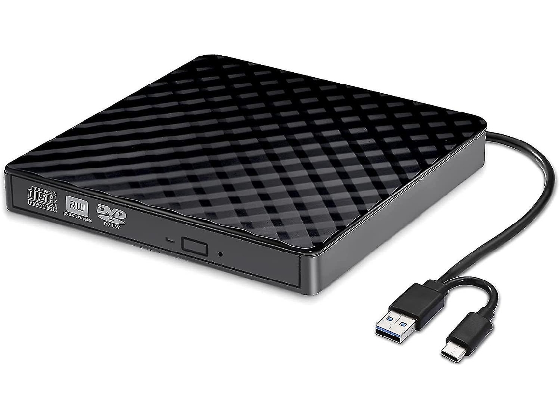 Lurelia Gravador Dvd Externo Usb 3.0, Leitor Cd/dvd Portátil Para Laptop, Pc E Mac
